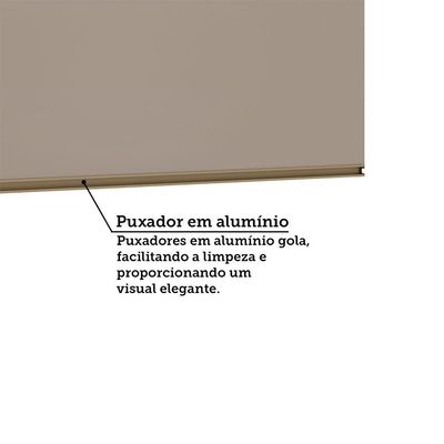 Armário Aéreo 120cm 1 Porta Basculante Luciane Móveis Branco/bege Dunas