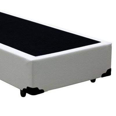 Cama Box Solteiro Sintético Mega Cama Branco 88x188x42cm