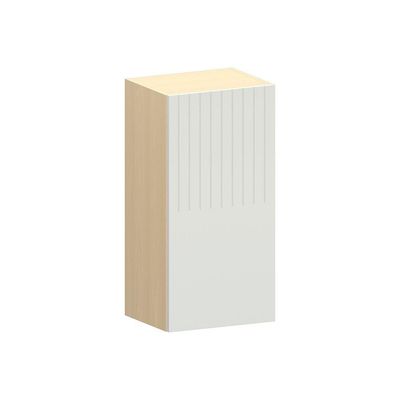 Armário Aéreo 100% Mdf 1 Porta 40cm Aura Luciane Móveis Carvalho/cinza Cristal