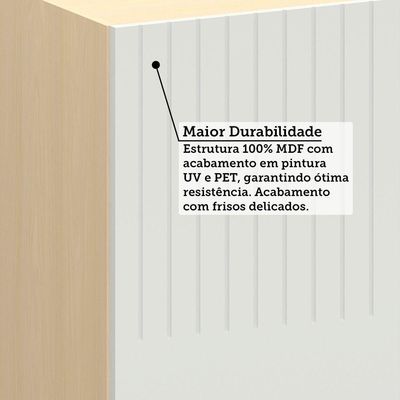 Armário Aéreo 100% Mdf 1 Porta 40cm Aura Luciane Móveis Carvalho/cinza Cristal