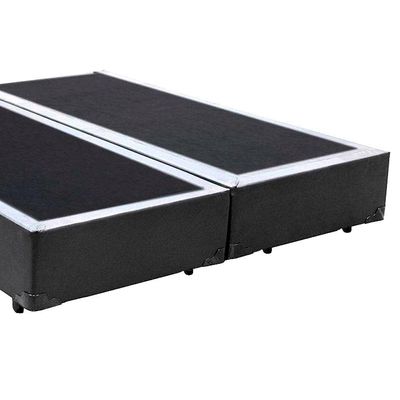 Cama Box Queen Bipartido Sintético Mega Cama Cinza 158x198x42cm