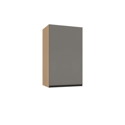 Armário Aéreo 60cm 1 Porta Essenza Luciane Móveis Andorra/cinza Puro