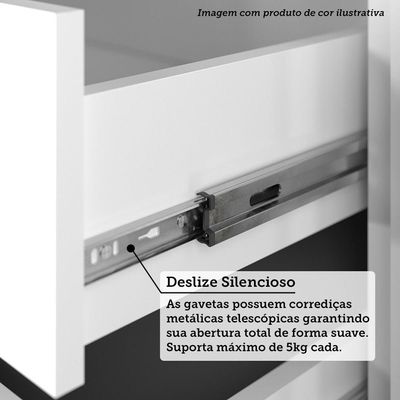 Armário Aéreo 60cm 1 Porta Essenza Luciane Móveis Andorra/cinza Puro