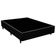 Cama Box Casal Sintético Mega Cama Preto 138x188x42cm