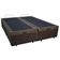 Cama Box Baú Casal Bipartido Suede Mega Cama Marrom 138x188x45cm