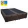 Cama Box Baú Casal Bipartido Suede Mega Cama Marrom 138x188x45cm