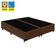 Cama Box Queen Bipartido Suede Mega Cama Marrom 158x198x42cm
