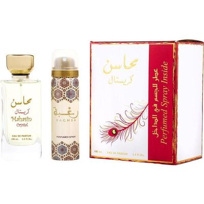 Perfume Feminino Lattafa Mahasin Crystal Edp Spray 100 Ml&desodorante 50