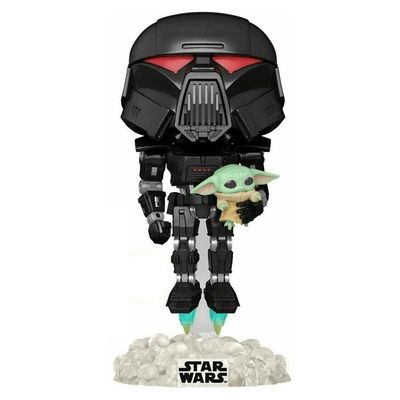 Funko Pop The Mandalorian 488 Dark Trooper w/ Grogu Gitd
