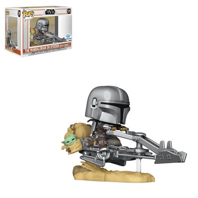 Funko Pop Star Wars The Mandalorian 579 On Speeder w/ Grogu