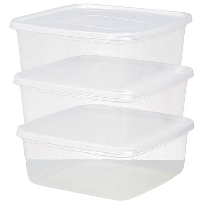 Conjunto de Potes São Bernardo em Plástico com 3 Unidades 4,25L - Item Sortido