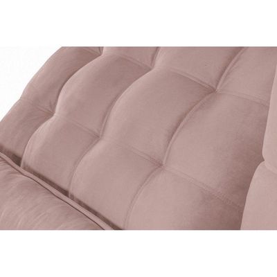 Sofá 6 Lugares 2.90 Mt Retrátil E Reclinável Veludo Rose
