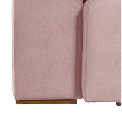 Sofá 6 Lugares 2.90 Mt Retrátil E Reclinável Veludo Rose
