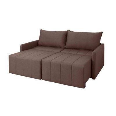 Sofá Cama Montana Retrátil E Reclinável 3 Lugares Sofatec Avelã