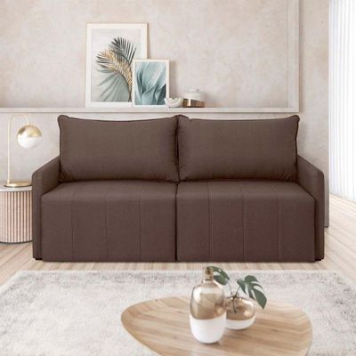Sofá Cama Montana Retrátil E Reclinável 3 Lugares Sofatec Avelã