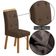 Mesa De Jantar Yasmin 180cm Tampo Mdf Com 6 Cadeiras Carol Veludo Marrom/naturale/off White