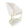 Kit 8 Poltronas Luxo Alana Bouclê Base Ferro Dourado - Pallazio Cor Bege