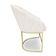 Kit 8 Poltronas Luxo Alana Bouclê Base Ferro Dourado - Pallazio Cor Bege