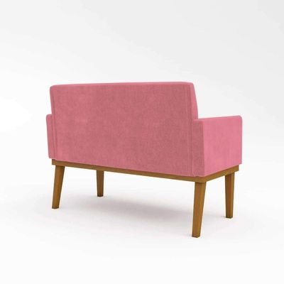 Kit Sofá Com Base Reforçada + 2 Poltronas Sala De Estar Cor:rosa