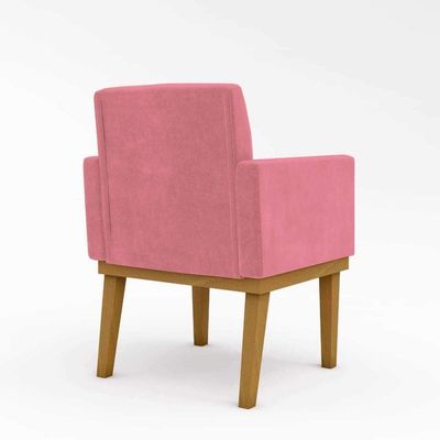 Kit Sofá Com Base Reforçada + 2 Poltronas Sala De Estar Cor:rosa