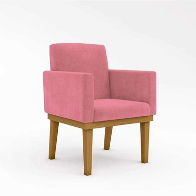 Kit Sofá Com Base Reforçada + 2 Poltronas Sala De Estar Cor:rosa