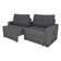 Sofá Cama Reclinável 2 Lugares 220cm Nayla Boucle Cinza Matrix Boucle Cinza