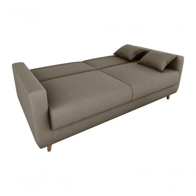 Sofá Cama Emília 2 Lugares 190cm Veludo Capuccino Matrix