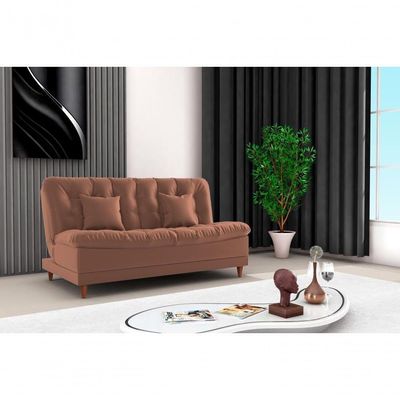 Sofá Cama 3 Lugares 1,85 Mts Duda Matrix Ferrugem