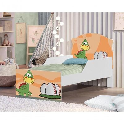 Mini Cama Dinossauro Bebê Com Colchão