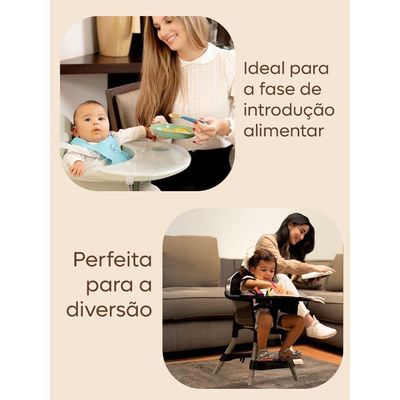 Cadeira De Alimentação Galzerano Gaia 2 Em 1 Alta E Baixa Até 23kg Pistache