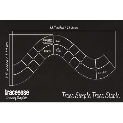 1 Peça Molde de Borda Trançada para Colcha/Aplicação 8,9 cm x 24,4 cm DIY Costura Patchwork Espessura 3 mm - Traceease Amarelo