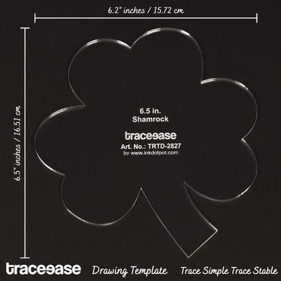 1 Peça Molde em Forma de Trevo para Colcha/Aplicação 16,5 cm Faça Você Mesmo Costura Patchwork Espessura 0,3 cm - Traceease Amarelo