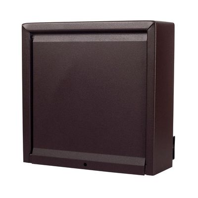 Caixa De Correio Grade Vertical Marrom Aço Inox Moderna