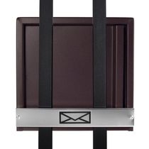 Caixa De Correio Grade Vertical Marrom Aço Inox Moderna