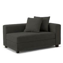 Recamier Divã Aspen 1,40m Veludo Preto - Inova Decorações