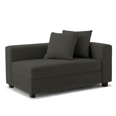 Recamier Divã Aspen 1,40m Veludo Preto - Inova Decorações