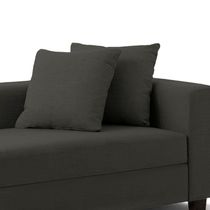Recamier Divã Aspen 1,40m Veludo Preto - Inova Decorações