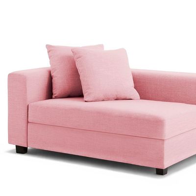 Recamier Divã Aspen 1,40m Corino Rosa Bebe - Inova Decorações