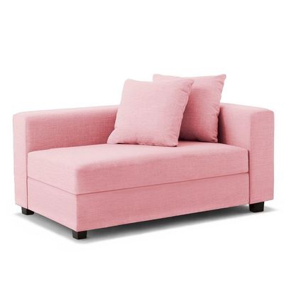Recamier Divã Aspen 1,40m Corino Rosa Bebe - Inova Decorações