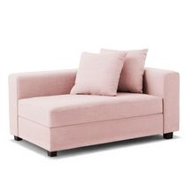 Recamier Divã Aspen 1,60m Suede Rosa Bebe - Inova Decorações