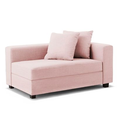 Recamier Divã Aspen 1,60m Suede Rosa Bebe - Inova Decorações