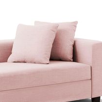 Recamier Divã Aspen 1,60m Suede Rosa Bebe - Inova Decorações