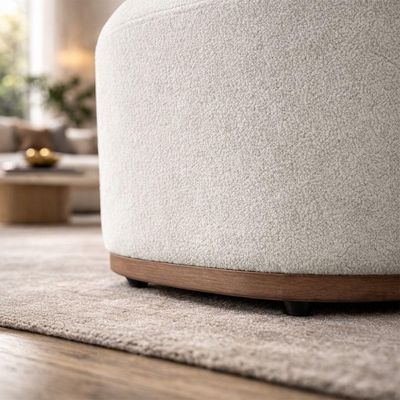 Kit 4 Poltronas Decorativa Premium Orgânica Para Recepção E Clinicas Em Bouclê Italiano Off White