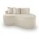Sofá Orgânico Sala E Recepção Bouclé Cor:off White