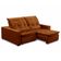 Sofa Retratil Reclinavel 2 Lugares 1,90m Atlantis Veludo Laranjado Lansofbr