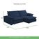Sofá Retrátil E Reclinável Veludo 2,00m Lisboa - Conforto Premium E Design Elegante | Lansof Cores Azul Marinho
