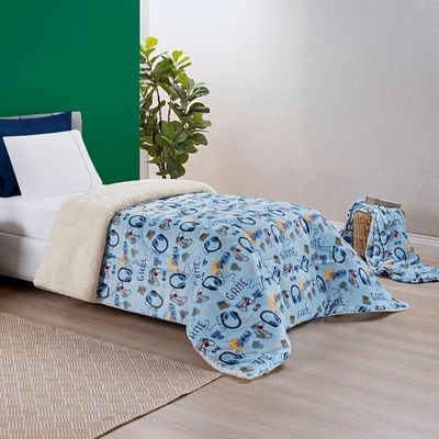 Kit Coberdrom + Jogo De Cama Bouti Kids Solteiro 04 Peças 100% Poliéster - Game