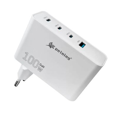 Carregador Ultra Turbo 100w Fast GaN Compativel: iPhone 15 ou Superior, Notebooks Baterias PPS, Drones Branco