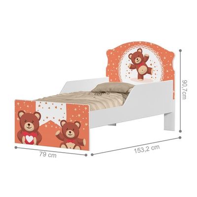 Mini Cama Ursinho De Pelúcia Com Colchão
