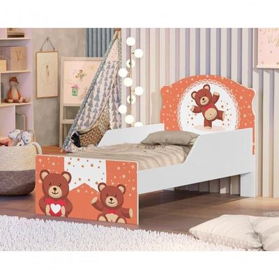Mini Cama Ursinho De Pelúcia Com Colchão